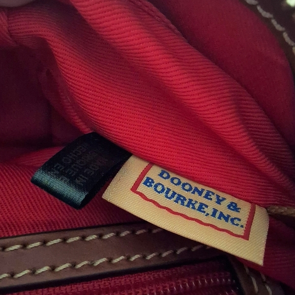 Dooney & Bourke Florentine Small Cameron Satchel Green w/ Leather Rose Charm - Picture 13 of 14